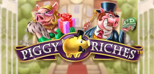 Piggy Riches slot by NetEnt — gameplay screenshot showing luxury theme