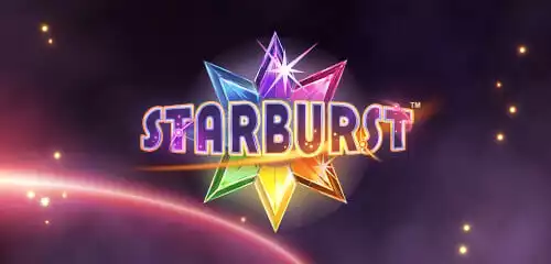 Starburst slot by NetEnt — gameplay screenshot showing space theme